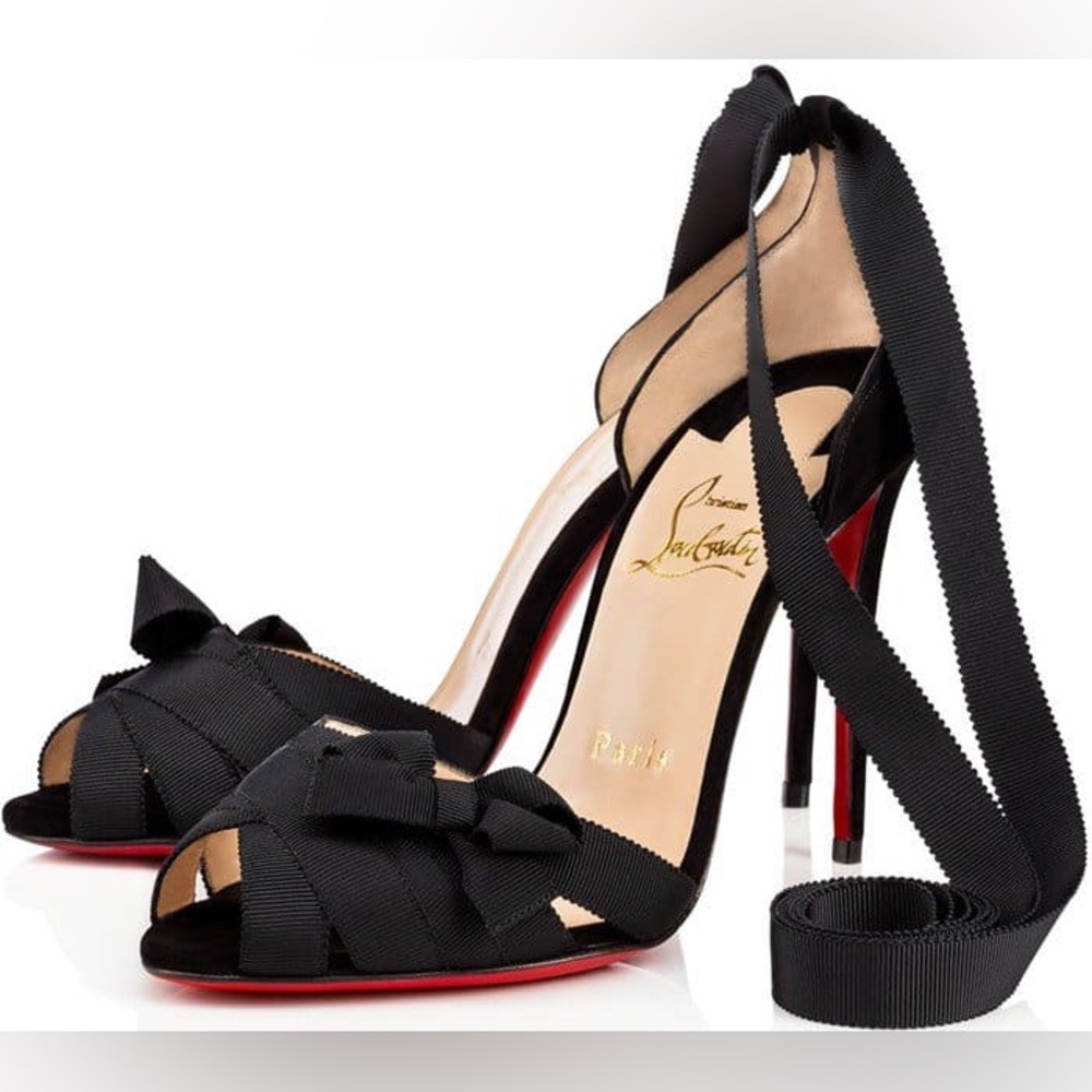 Christian Louboutin Black Christeriva Stilettos- Size 8 (38)